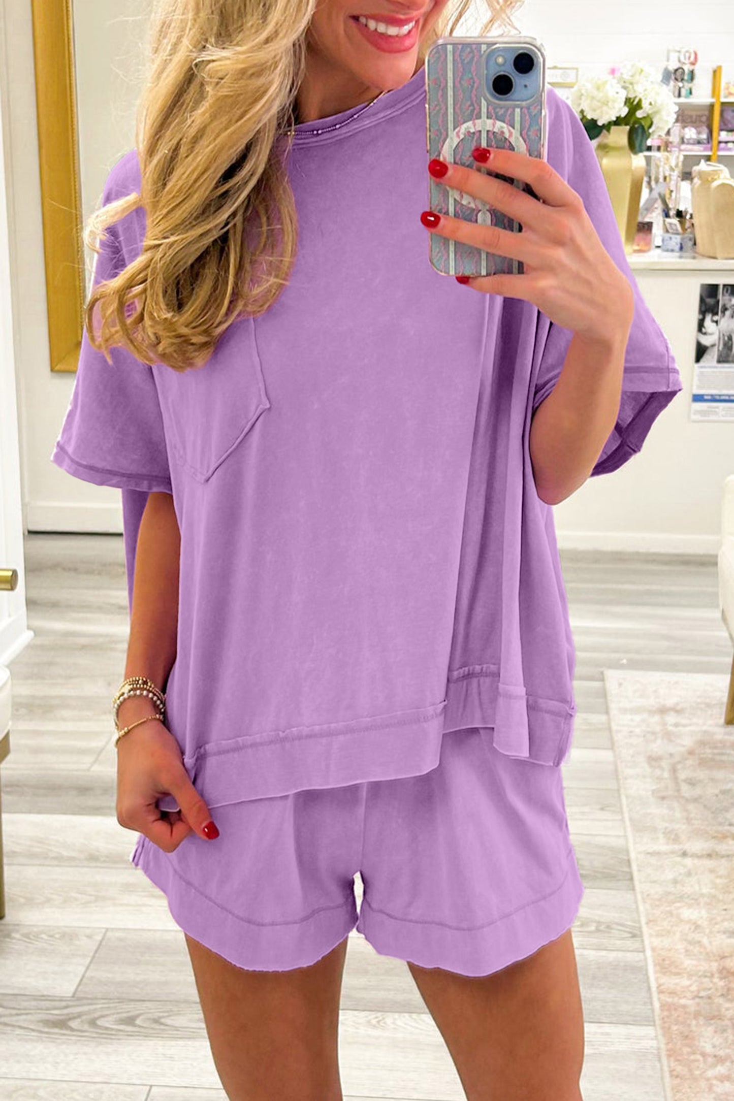 Oversized Top and Shorts Set