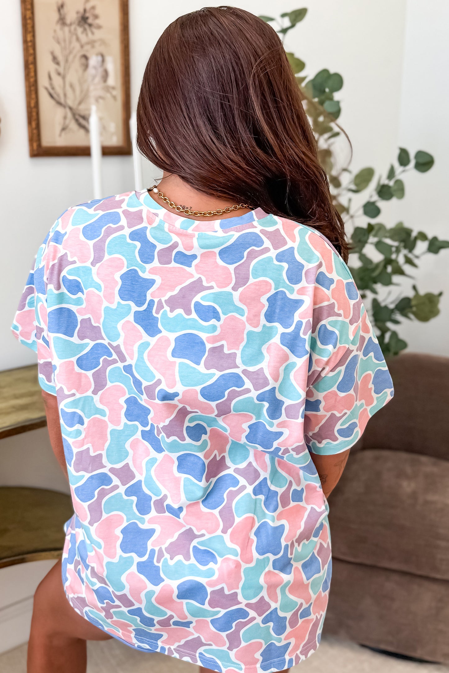 Multicolor Camouflage Tunic Tee