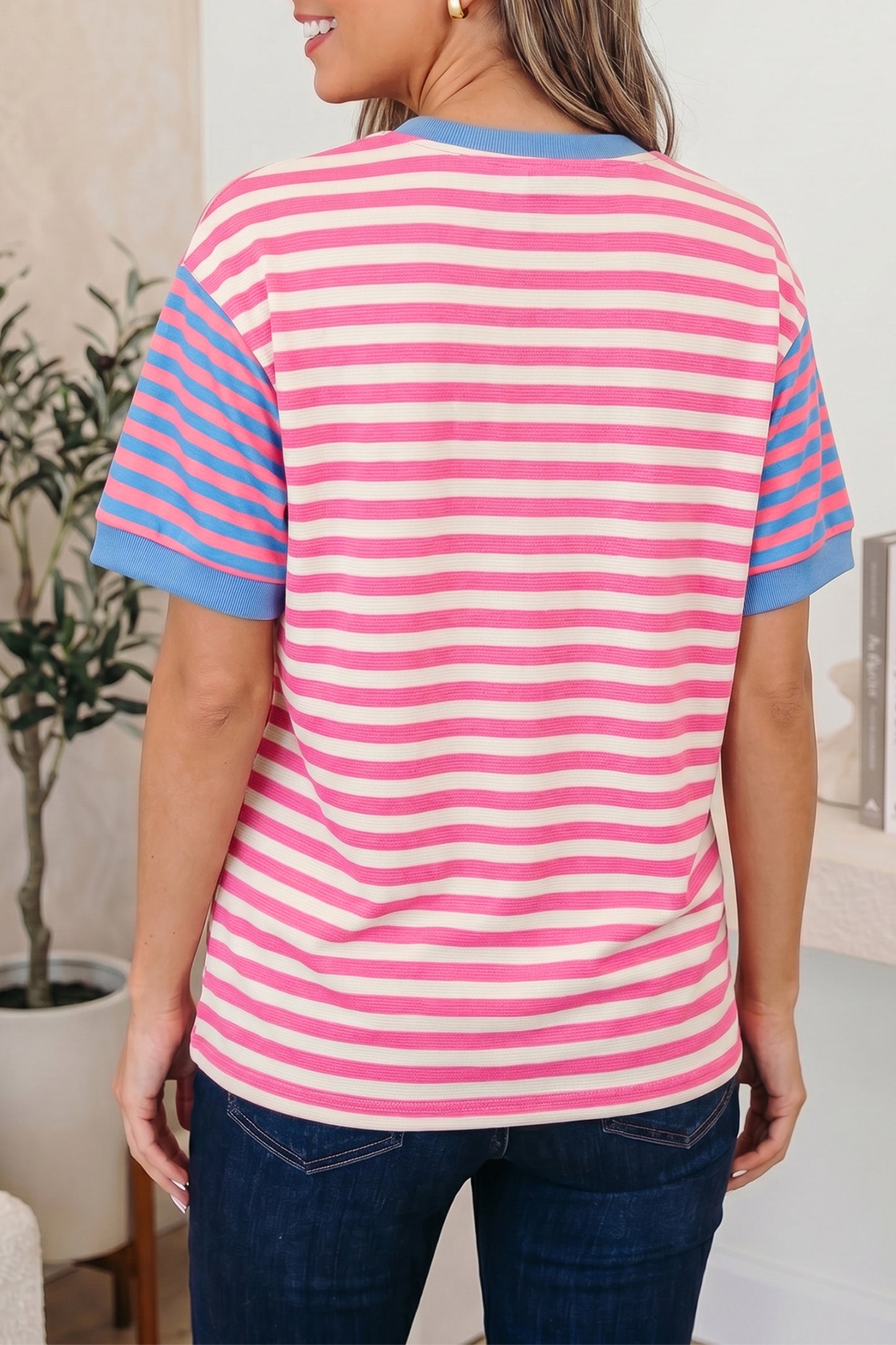 Pink Stripe Tee