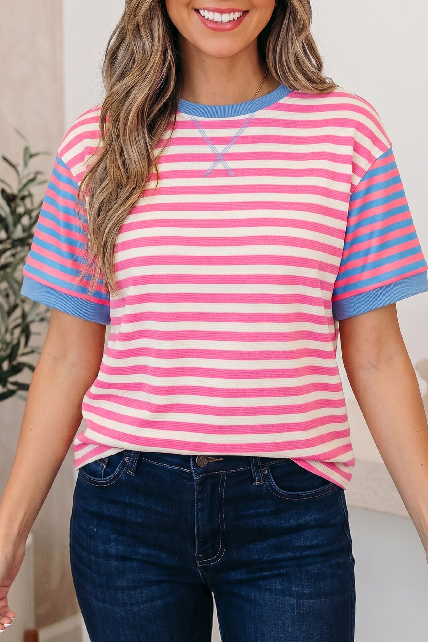 Pink Stripe Tee