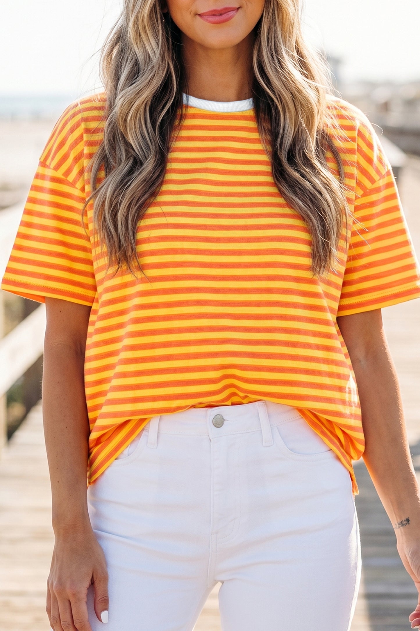 Sky Blue Stripe Tee